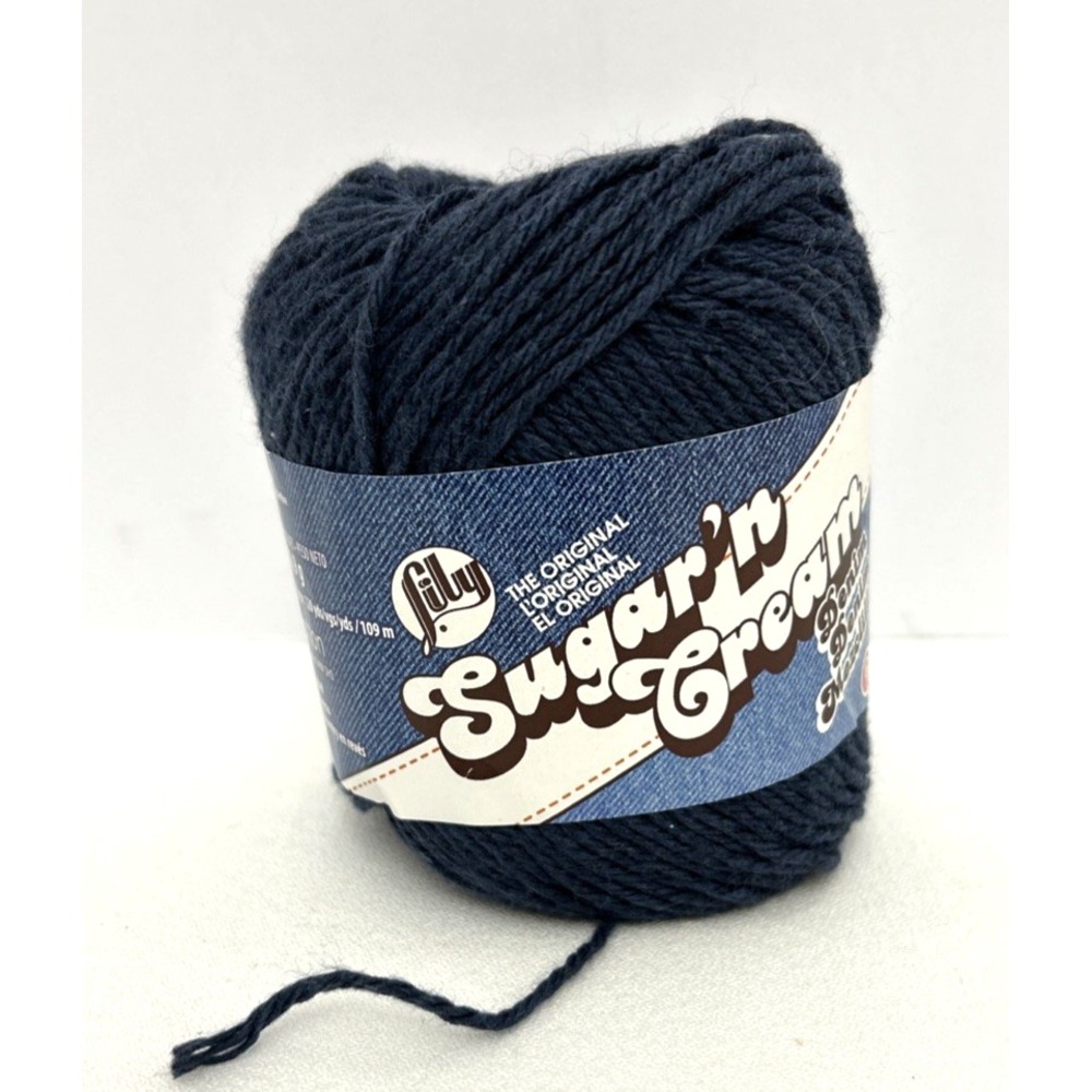 Lily Sugar 'n Cream 100% Cotton Yarn Indigo Blue #01114 Arts & Crafts DIY